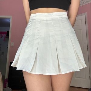 white skirt